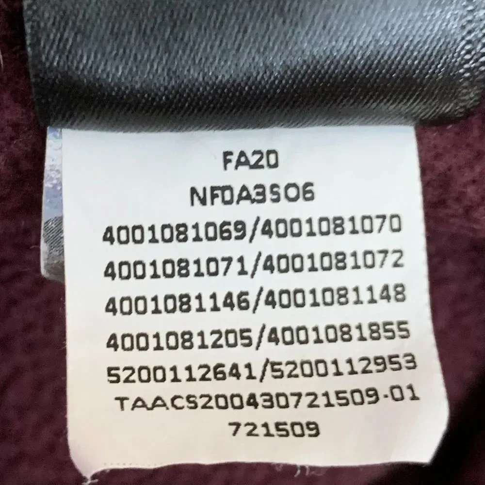 The North Face Men's Canyonlands Full-Zip Fleece Jacket Burgundy Long Sleeve L